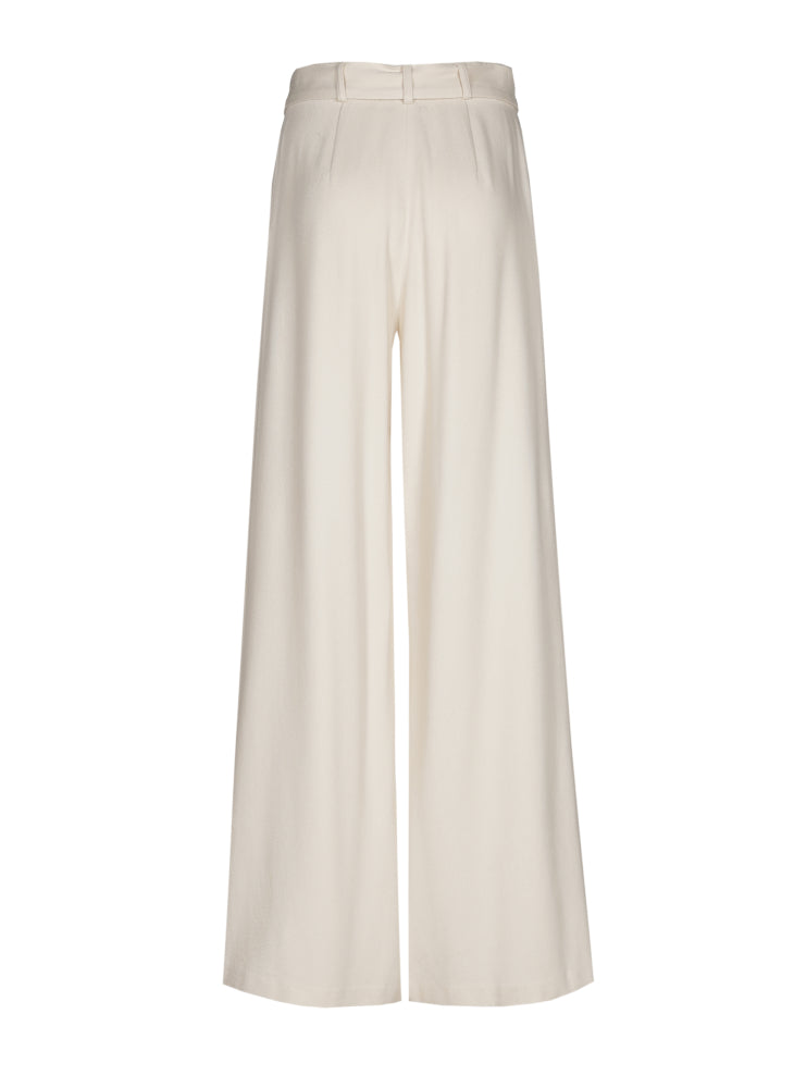 Pantalon city à pli et ceinture