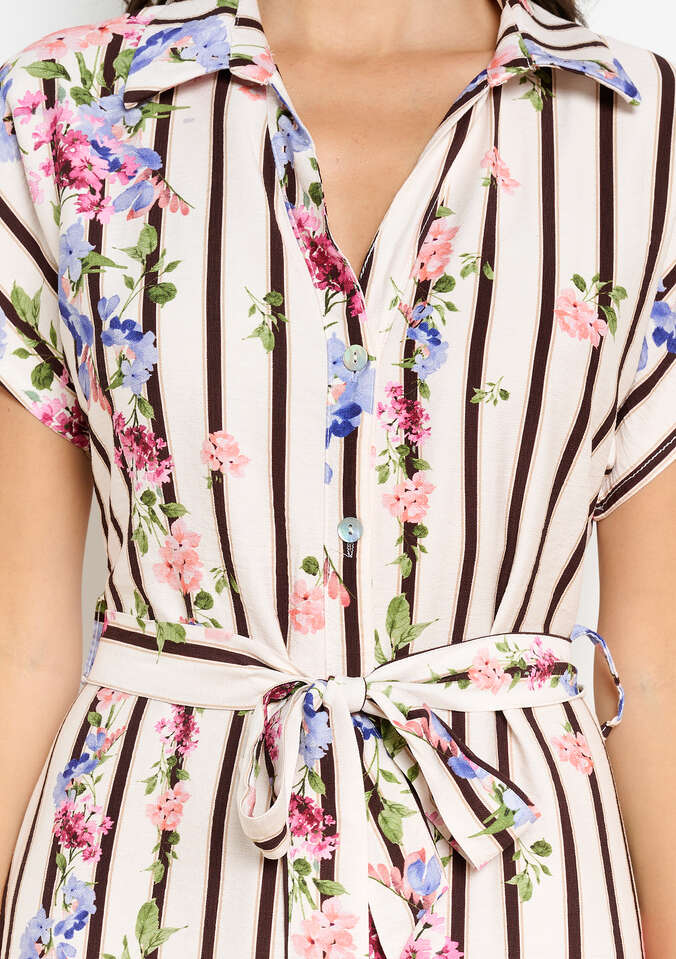 Robe chemise avec ceinture