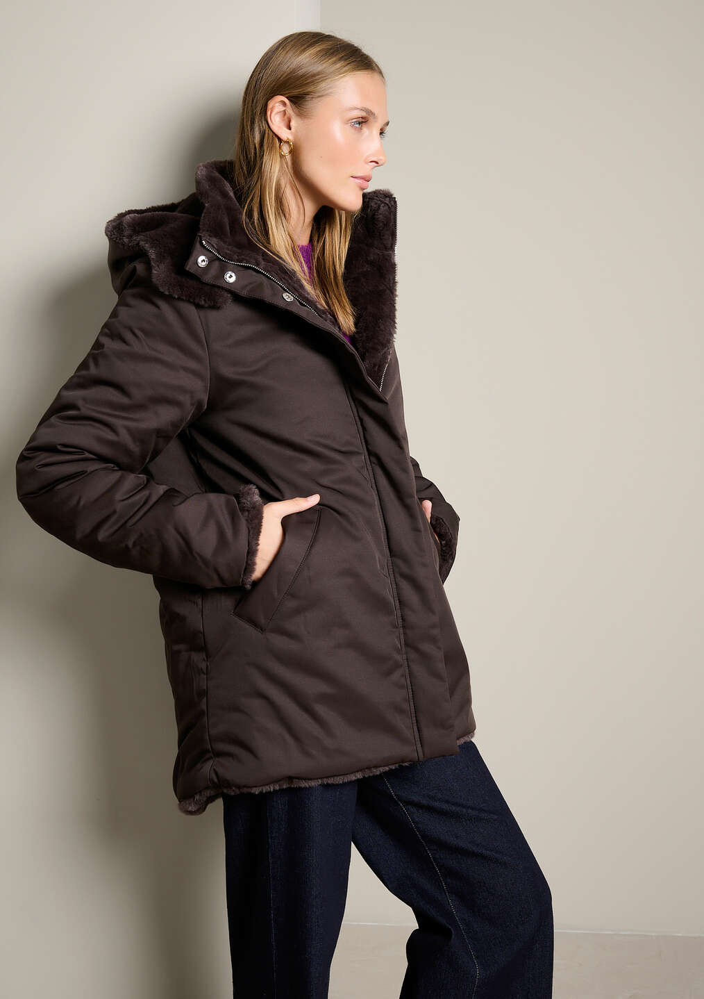 Parka chaude à capuche
