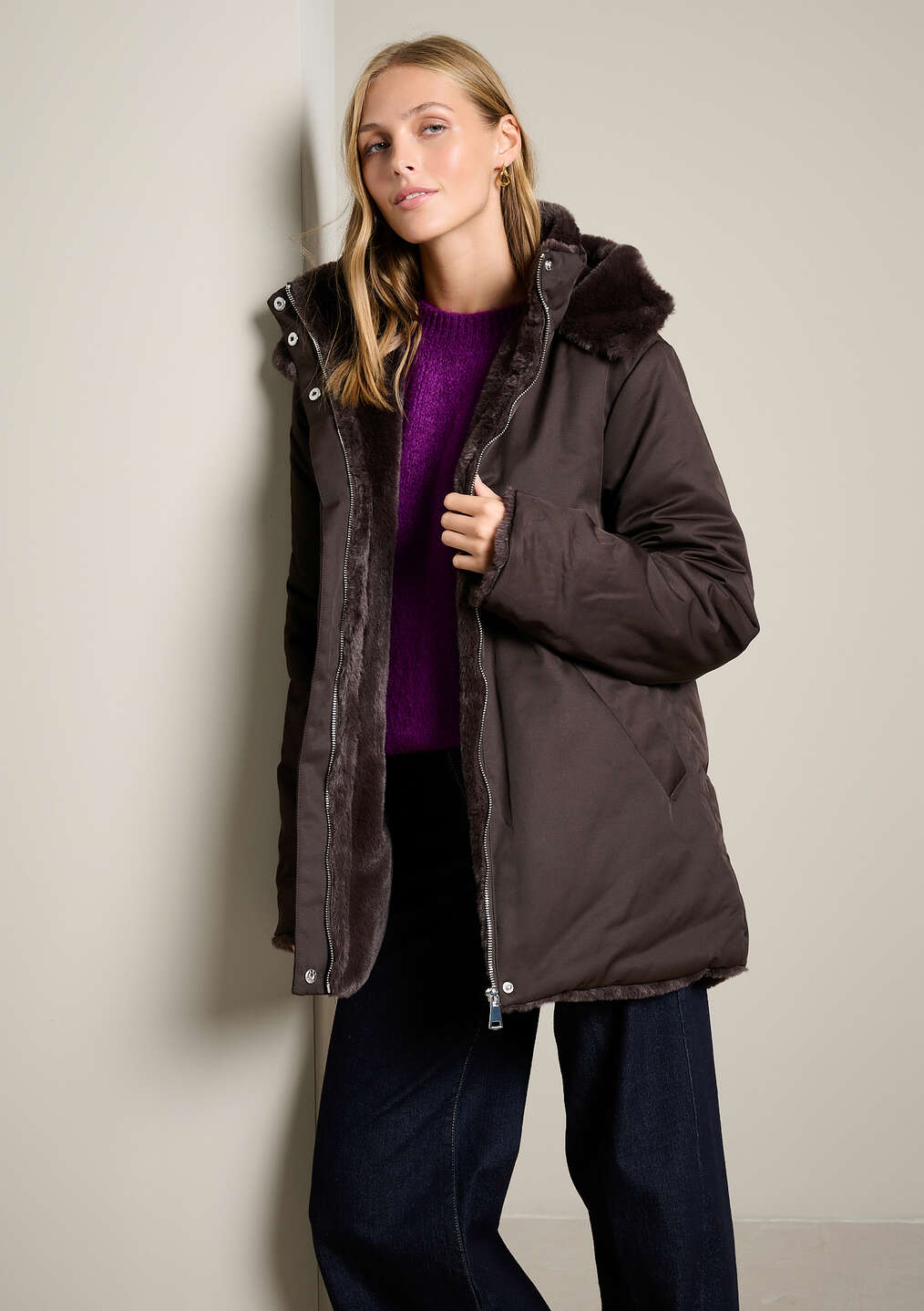Parka chaude à capuche