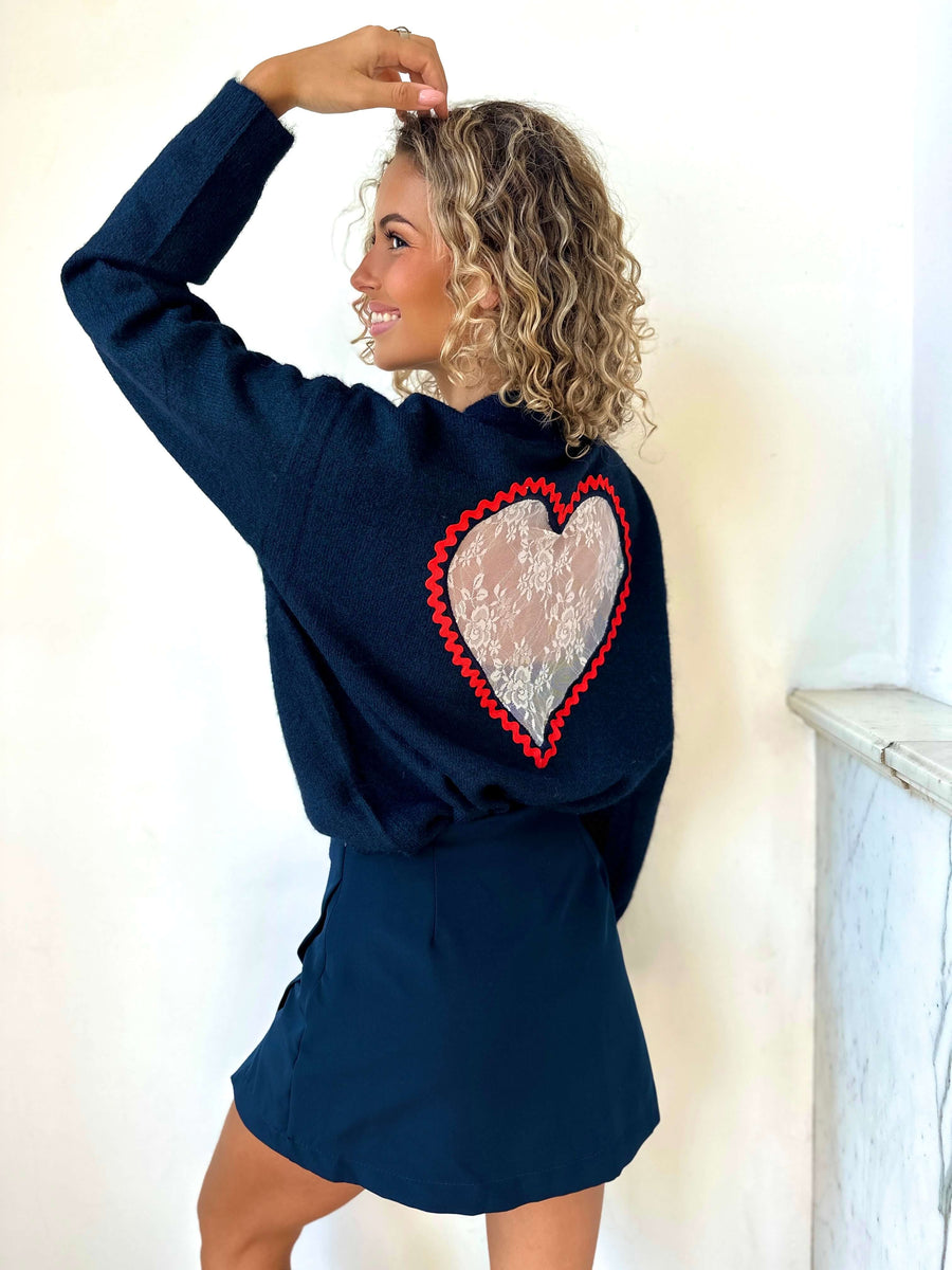 Gilet bleu marine - AMORE